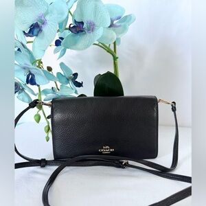 Coach Anna EUC Foldover pebbled leather Crossbody